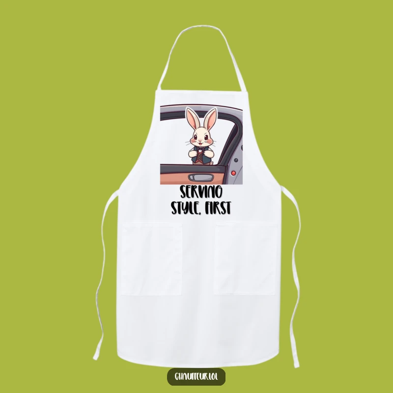 Stylish Funny Rabbit Vest Apron - Culinary Elegance with Humor