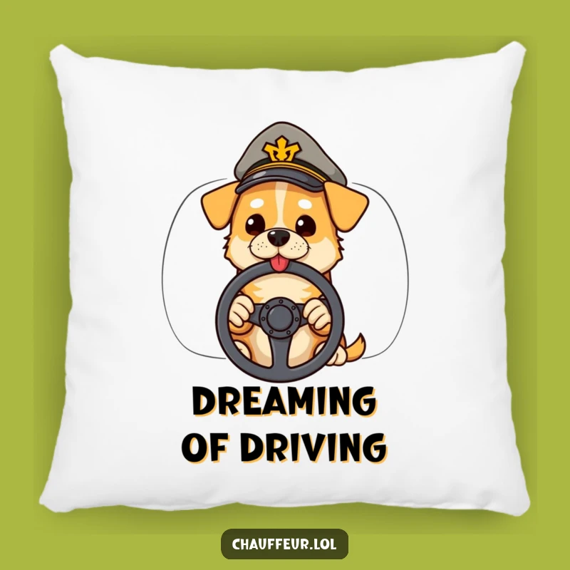 Funny Dog Driver Pillow: Cool Canine Comfort for Cozy Road Trip Vibes