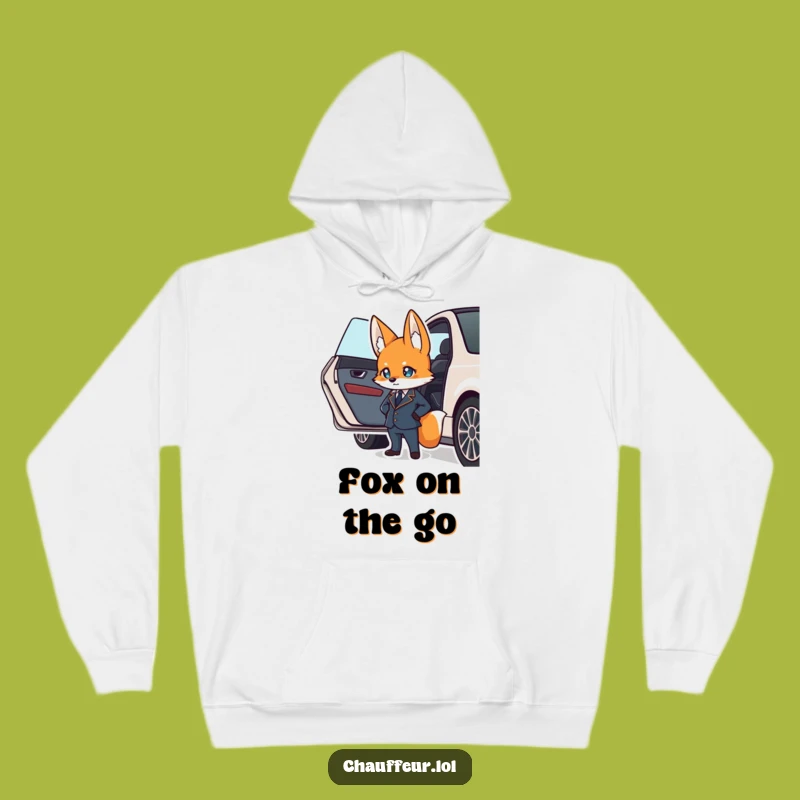 Cozy Funny Fox Valet Hoodie: Suave Uniform, Warm & Perfect Funny Gift