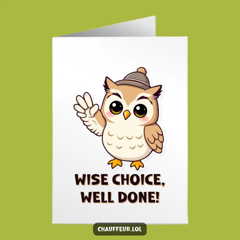 Free Printable Congrats Card: Wise Owl Signals Your Amazing Achievement!