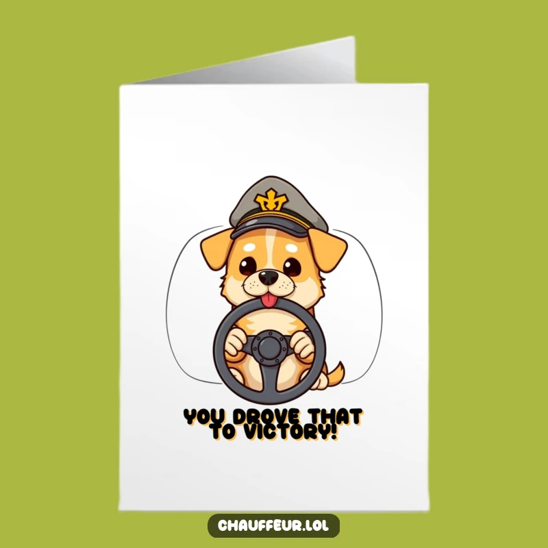 Free Printable Dog Driver Congrats Card: Cool Pup Funny Downloadable Gift