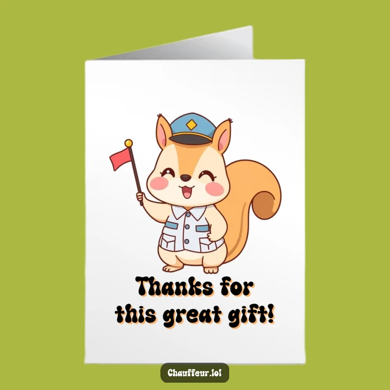 Humorous Free Printable Thank You Card: Squirrel Signal - Easy Print at Home Gift