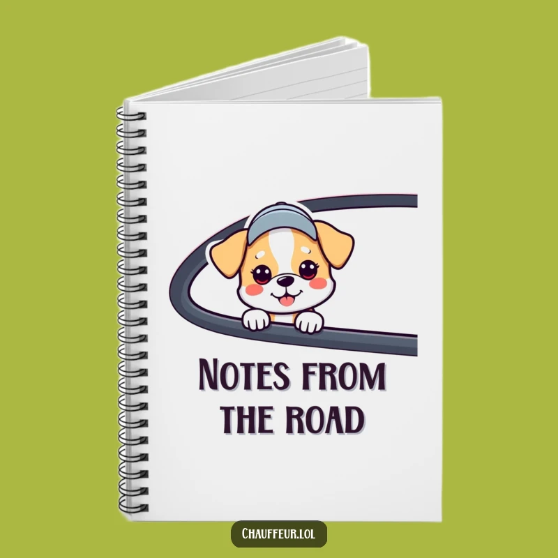 Funny Dog Car Window Notebook - Jot Down Ideas with Humor!