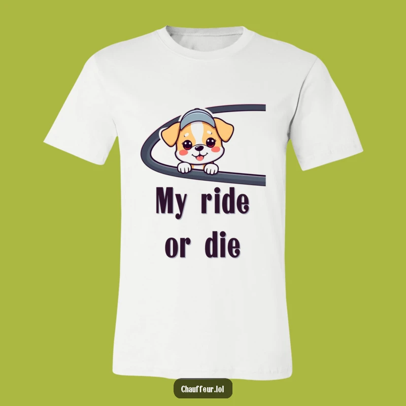 Funny Dog Peeking Car Window T-Shirt - Hilarious Pet Lover Gift